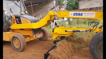 Grader Attachment in Loader Backhoe (Case 770ex) | Usha Agro Industries| Contact - 9009820183