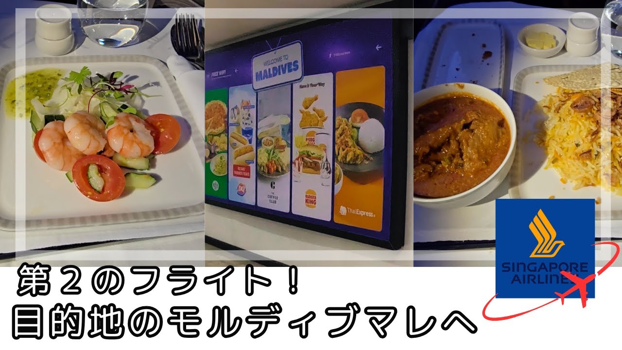 モルディブへ向かう２つ目のフライト🛫マレで1泊します❗️
