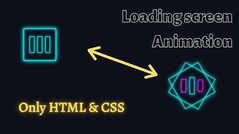 Neon Loading screen Animation Using | Only HTML & CSS