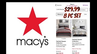 Run!! Macy”s 8 piece comforter sets!! On sale $29.99!