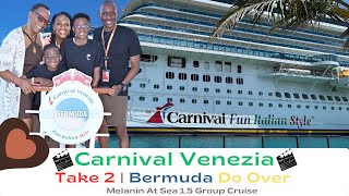 CARNIVAL VENEZIA | Bermuda Do Over | Melanin At Sea Beach Takeover | Carnival's Newest Ship