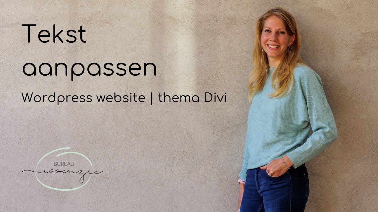 Tekst Aanpassen op je Website - WordPress Divi Tutorial