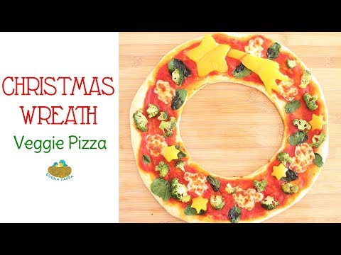 Christmas Wreath Pizza - toddler recipe
