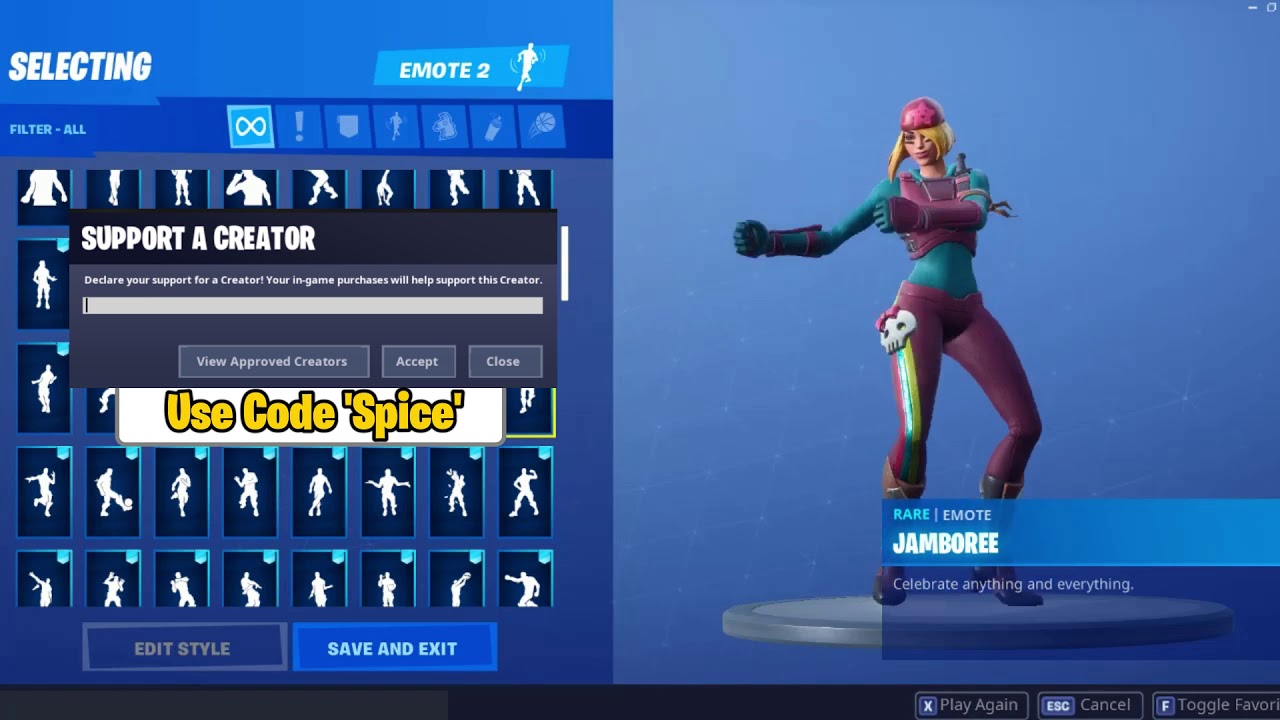 Fortnite Jamboree Emote (Music/Audio) (Fortnite v7.40 Emotes) YouTube