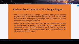 Online Class on the History of Government in Bangladesh: Part 1 (Bengali Explanation)