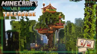 Minecraft: How to Build a Treehouse (Mangrove)  Tutorial 1/2