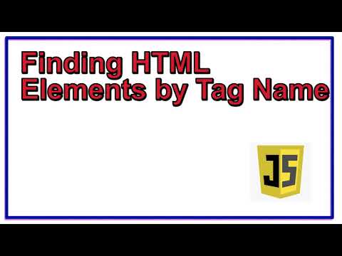 Finding HTML Elements by Tag Name