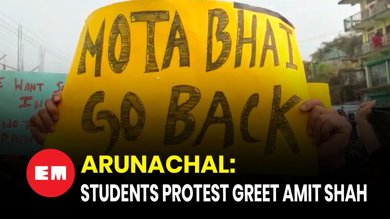 ‘Go back’: Amit Shah greeted with anti-CAA protests in Arunachal