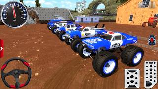 Police Monster Truck Offroad Driving Simulator 3D - Impossible Car Stunt Racing - Android Gameplay screenshot 1