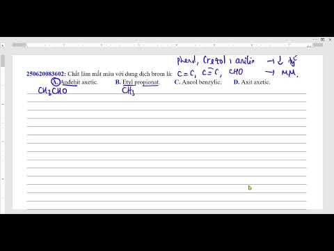Chất Làm Mất Màu Dung Dịch Brom Là - Chất làm mất màu với dung dịch brom là: A. Anđehit axetic.  B. Etyl propionat.  C. Ancol benzylic.