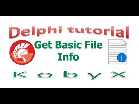 Get Basic File Info Delphi tutorial