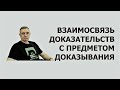 Взаимосвязь доказательств с предметом доказывания