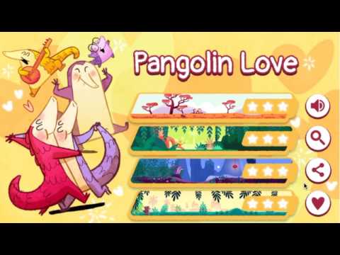 Pangolin Love Perfect Score Walkthrough (Google Doodle 2017 minigame) 3 stars