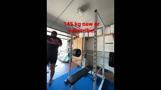 145 kg panca piana nuovo record #metodobulgaro