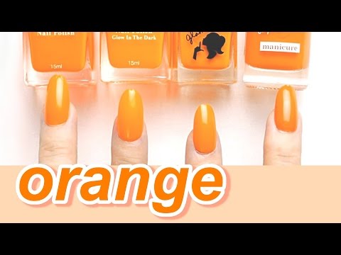 比較 100均ダイソー セリア キャンドゥのオレンジカラーポリッシュ ハロウィンネイルに 購入品紹介おすすめ Youtube
