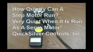 Quiet Motor
Quiet motor operation using QuickSilver Controls, Inc. SilverSterling(TM) controllers.
Stepper motors operated very quietly - silent hybrid servos
Visit us at https://www.quicksilvercontrols.com for more information about us, our products, and what we can do for you, or call us at (909) 599-6291! Let us help you Imagine It. Move It. Quiet Motor