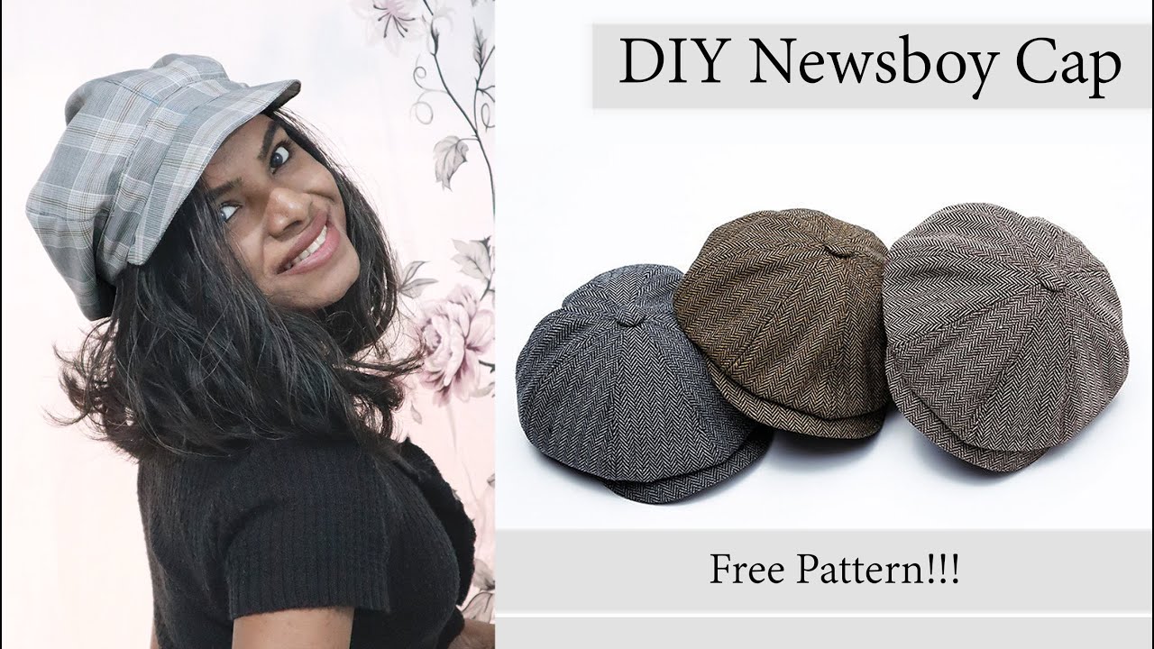 Diy Newsboy Cap How To Make Newsboy Hat Free Pattern Baker Boy Hat Youtube