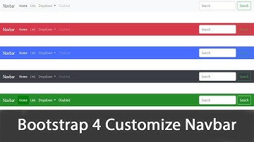 Customize Navbar Bootstrap 4 tutorial 2018