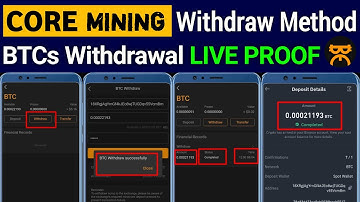 BTCs Core Mining BTC Withdraw Process with Live Proof  |  BTCs Satoshi App Withdrawal in Binance