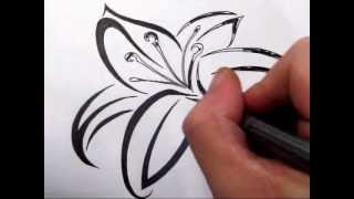 cool drawing tattoos tattoo designs tribal lily flower cliparts samoan