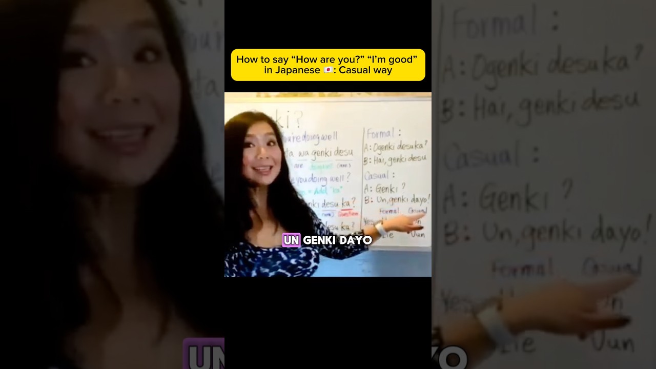 How to say “How are you?” “I’m good” in Japanese 🇯🇵: Casual way