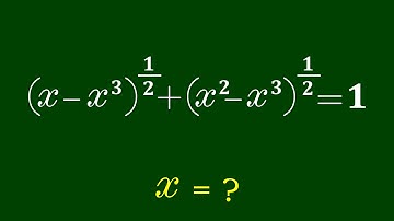 A Nice Algebra Problem | Math Olympiad | Find out x=?