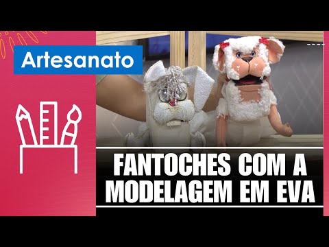 Fantoches com a modelagem em EVA feito pela artesã Juliane Cristine – 19/09/24