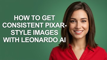 How to Get Consistent Pixar-style Images with Leonardo Ai - AshleyHowTo