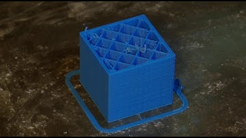 Time-lapse of a 3D print of a cube time made with custom gcode patcher and custom image stabilizer