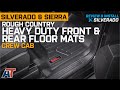 2014-2018 Silverado & Sierra Crew Cab Rough Country Heavy Duty Floor Mats Review & Install