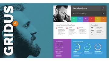 Resume Portfolio & CV vCard - Gridus | Themeforest Website Templates and Themes