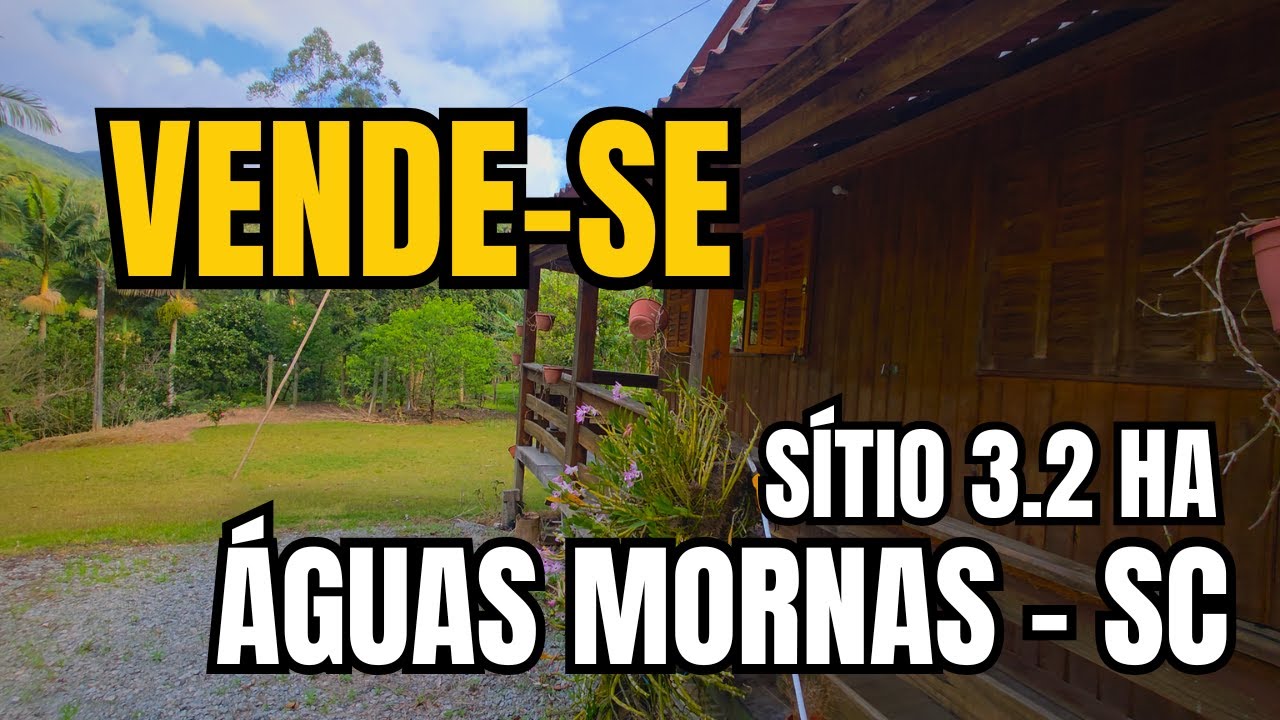 SÍTIO EM ÁGUAS MORNAS - SC | 3.2 HECTARES | NASCENTES | RIACHO | LOCALIDADE DE TERESÓPOLIS