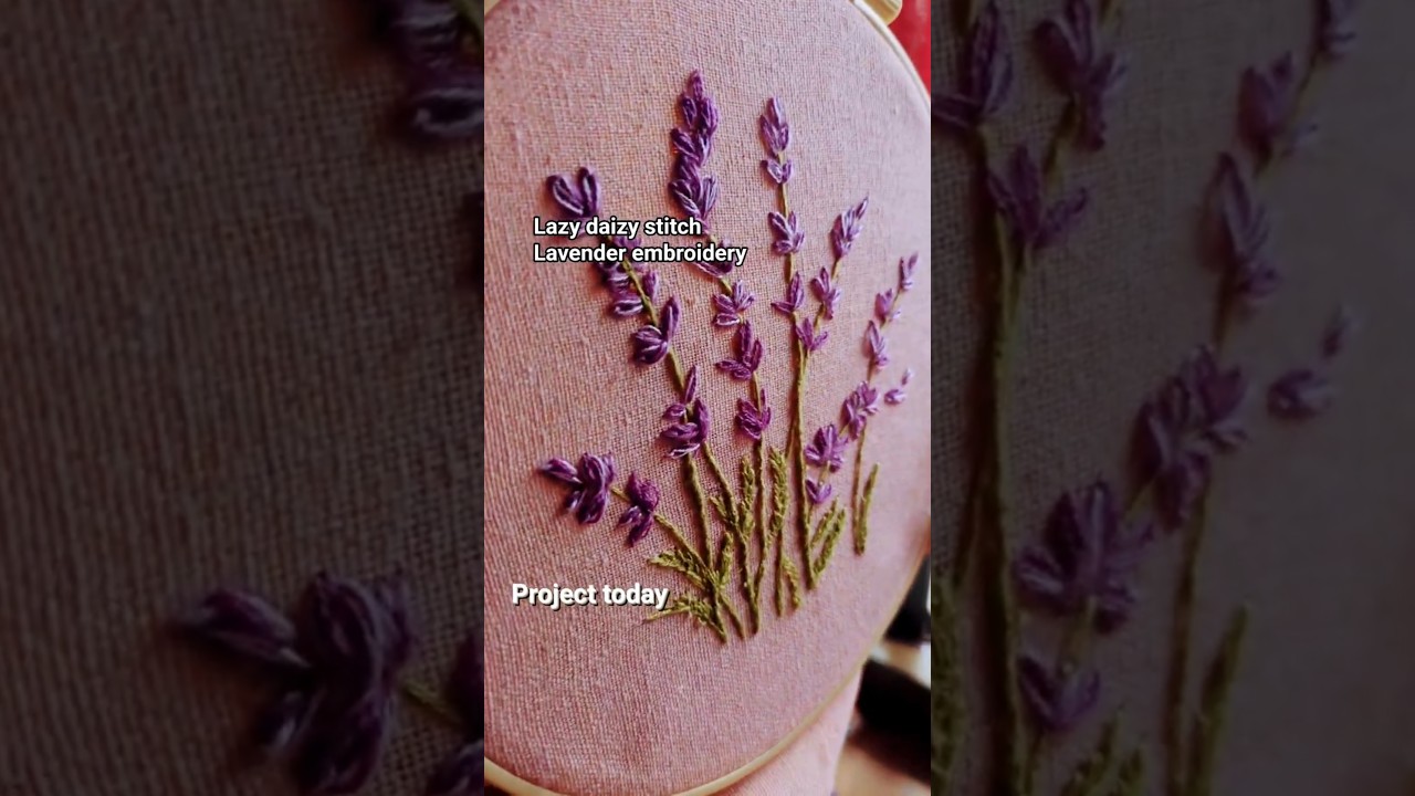 let's do embroidery 🪻🙆 #artwork #embroidery #lavender