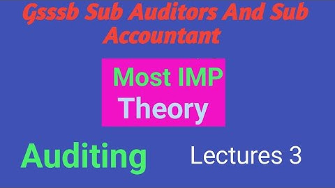 Auditing Lecture 3 (કંપની આેડિટ)| B.Com In Gujarati Part