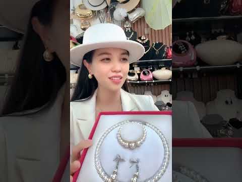 Bộ vòng cổ ngọc trai ba mảnh mẫu mới 2026mldfXinh_1