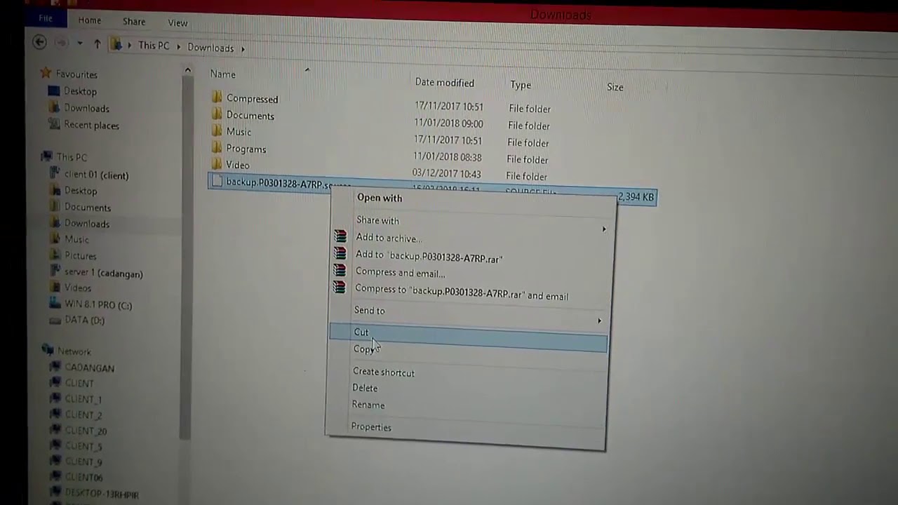 LANGKAH KEDUA SETELAH SINKRON CBT SYNC - Backup Source Simulasi maupun UNBK yang sudah disinkron