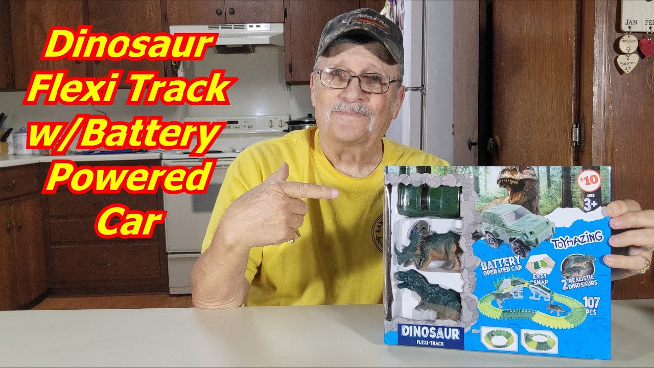 Toymazing Dinosaur Flexi Track, 121-pc. Set Unbox and Run