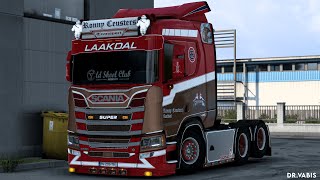 ETS2 1.45 Scania Next-Gen Ronny Ceusters Transport & Red Black Interior | Euro Truck Simulator 2 Mod