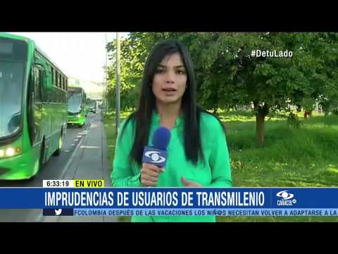 Imprudencias peligrosas: usuarios de Transmilenio evitan túnel en portal Suba- 13 de Enero de 2015