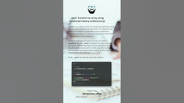 `_.each` function on array using JavaScript Library underscore.js ( #shorts )