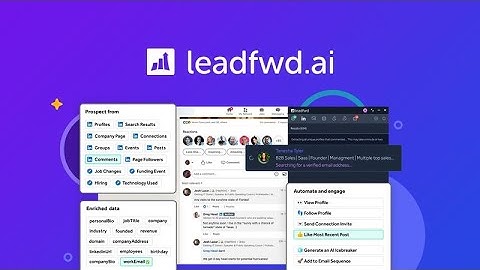 Leadfwd Lifetime Deal - Sales Acceleration Software For LinkedIn Hunters