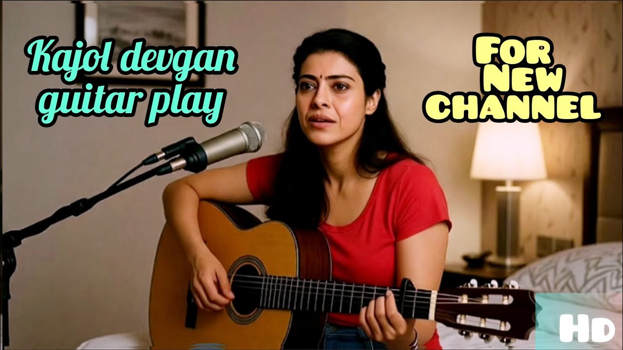 Kajol devgan guitar play for new channel of Manickam views | New English album song