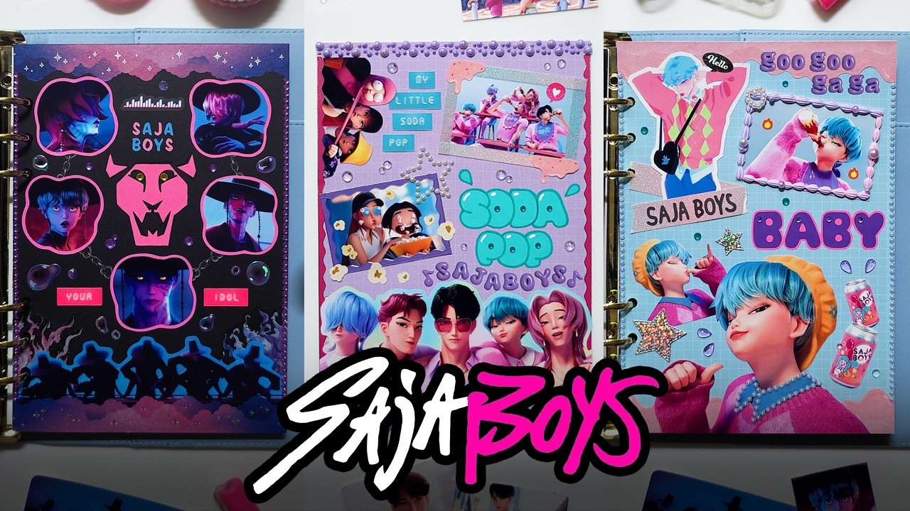 Scrapbooking | KPop Demon Hunters Saja Boys 케이팝 데몬 헌터스 사자 보이즈 다꾸 Journaling