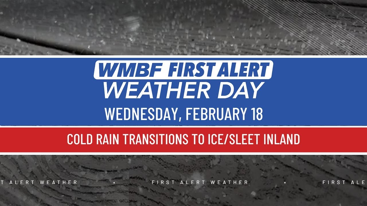 FIRST ALERT WEATHER DAY issued Wednesday for inland ice threat - YouTube