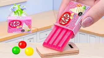 Delicious KITKAT Cake | How To Make Mini Rainbow Cake Recipe With Pink KitKat Chocolate