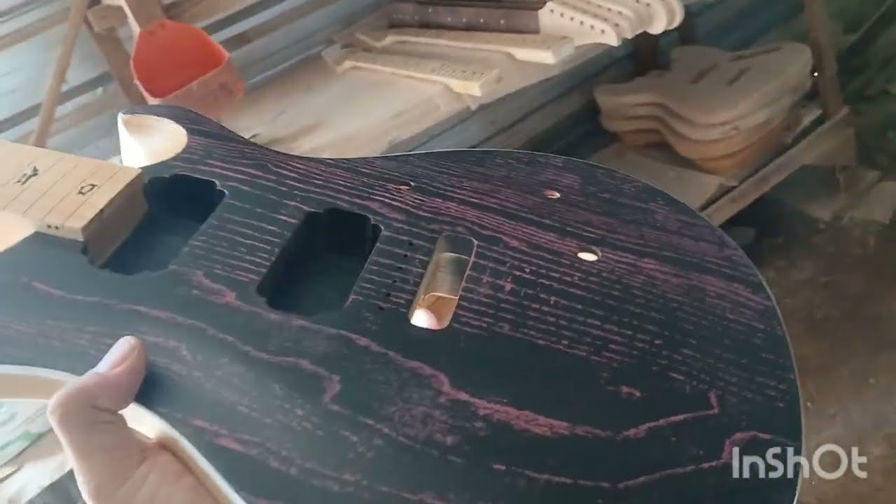 finising cat gosok exsotiq kayu ashwood guitar model prs 