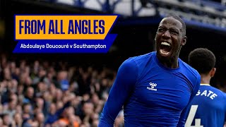 DOUCOURE'S SCREAMER FROM ALL ANGLES! | EVERTON V SOUTHAMPTON