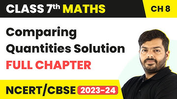 Class 7 Maths Chapter 8 | Comparing Quantities Full Chapter R.D Sharma Solution