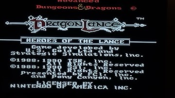 Advanced Dungeons and Dragons : Heroes of the Lance opening screen