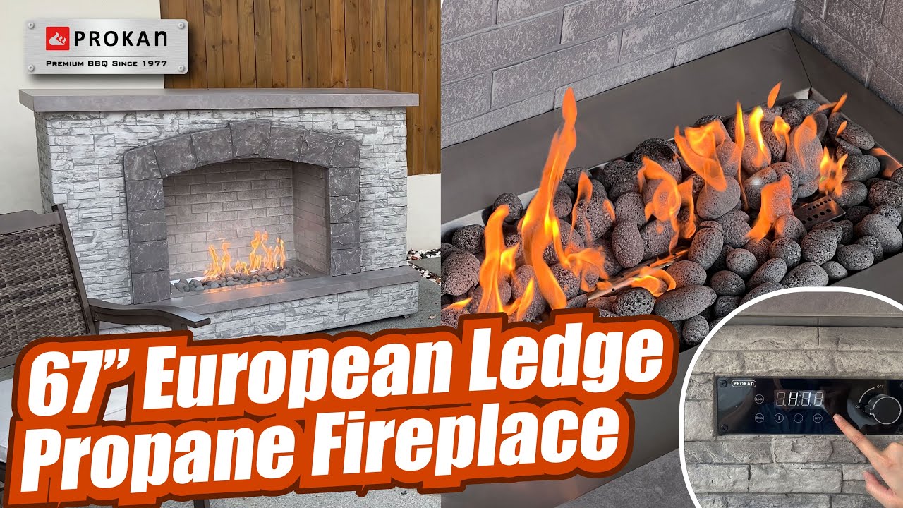 Prokan－Prokan 67 Inches European ledge outdoor propane fireplace